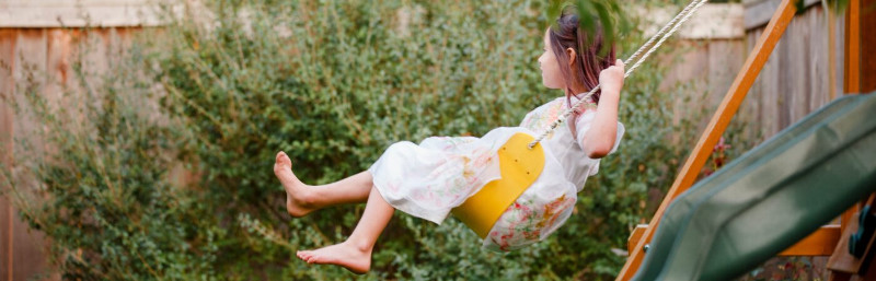 Child on a swing